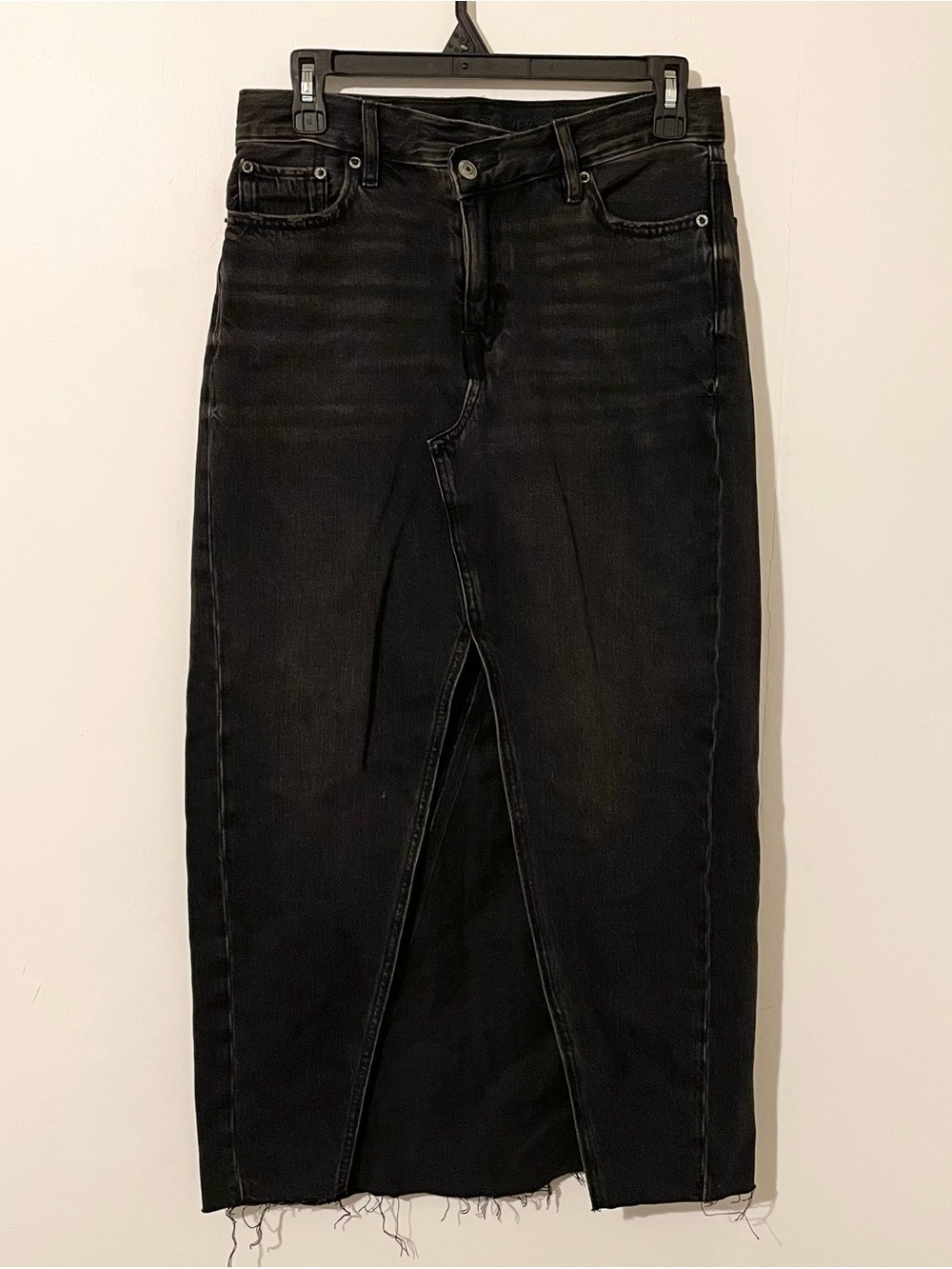 American Eagle Outfitters 90’s High Rise Maxi Denim Jean Skirt Black Size 4
